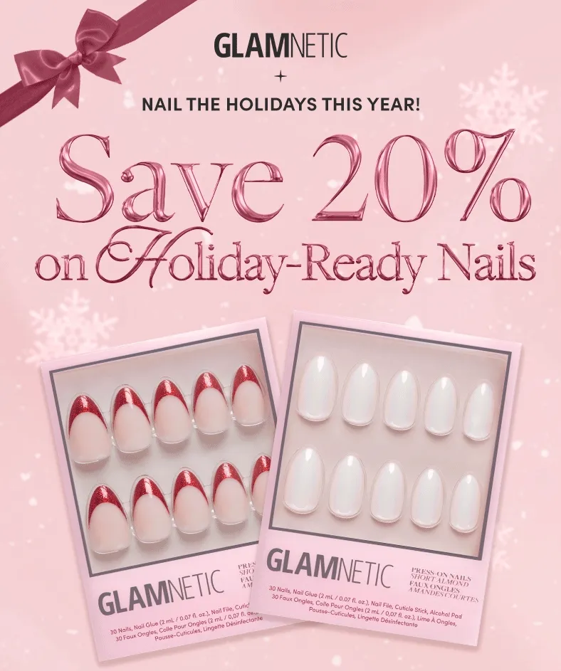 Save 20% on Holiday-Ready Nails with the code HOLIYAY