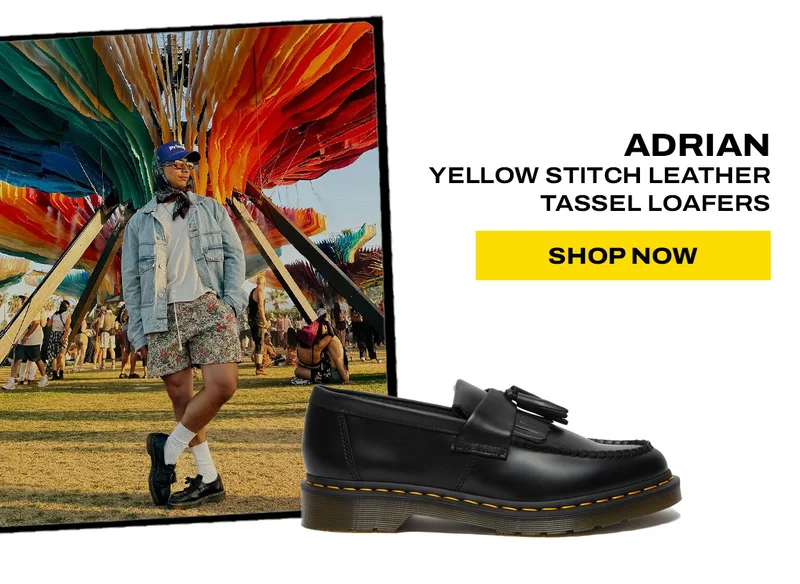 ADRIAN YELLOW STITCH LEATHER TASSEL LOAFERS