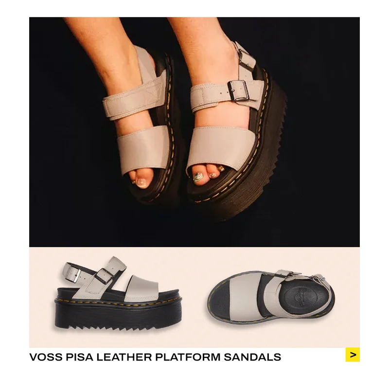 Voss Pisa Leather Platform Sandals
