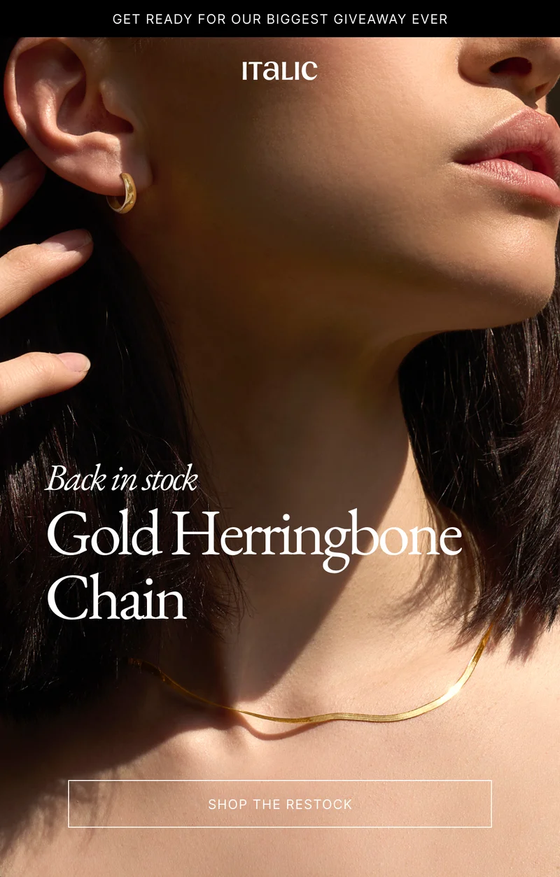 Back in stock: Gold Herringbone Chain