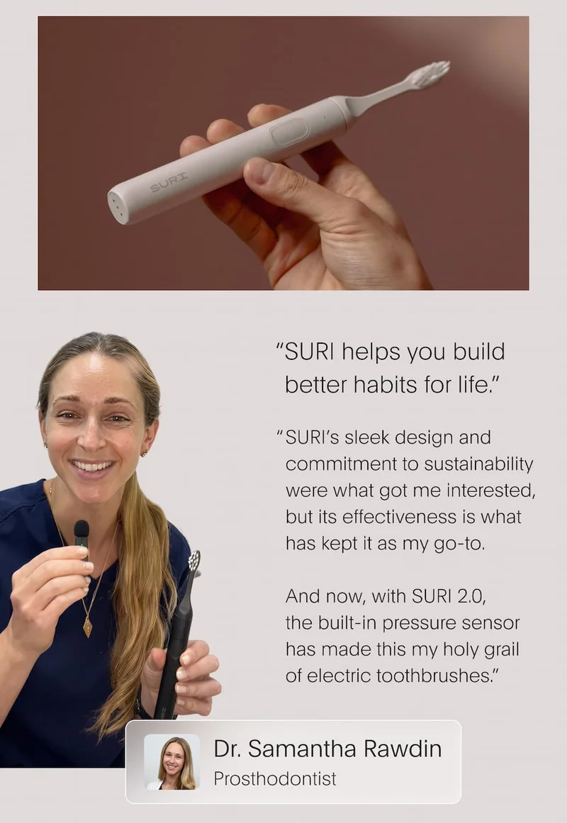 "SURI helps you build better habits for life." - Dr. Samantha Rawdin