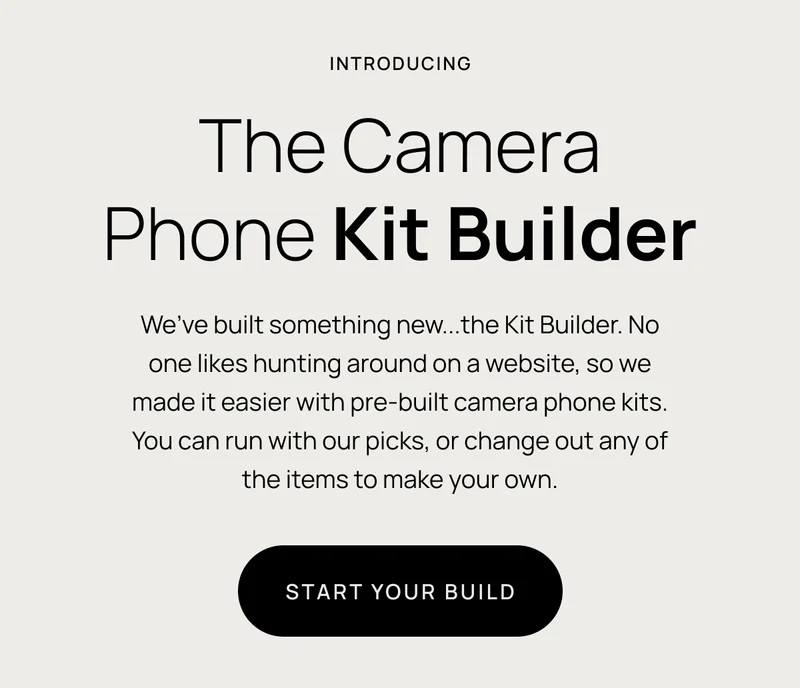 Introducing: The iPhone Camera Kit Builder