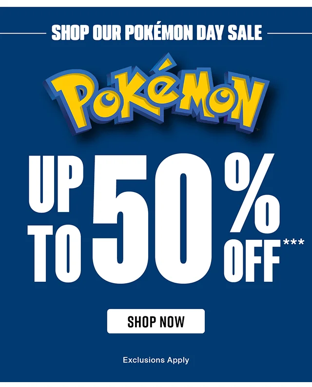 Up to 50 Percent Off Pokemon Shop Now