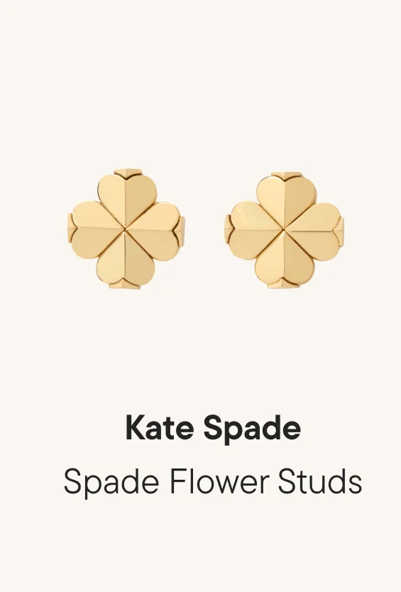 Spade Flower Studs
