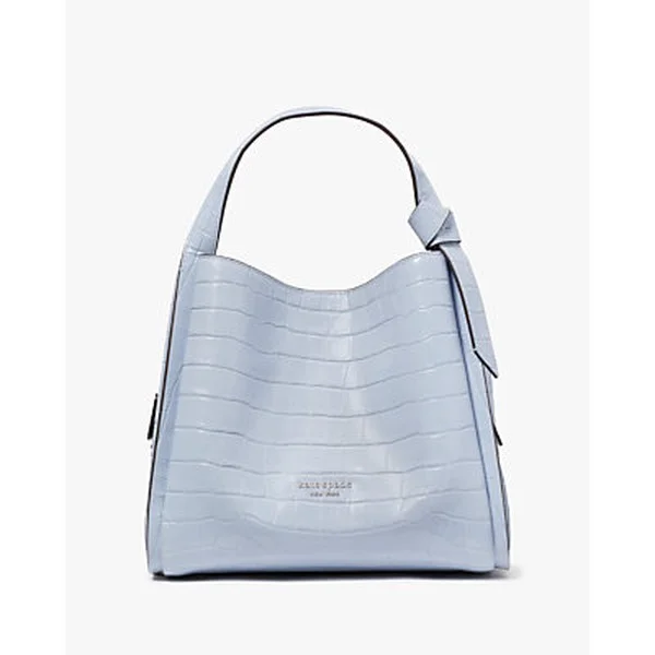 Knott Croc-embossed Medium Crossbody Tote