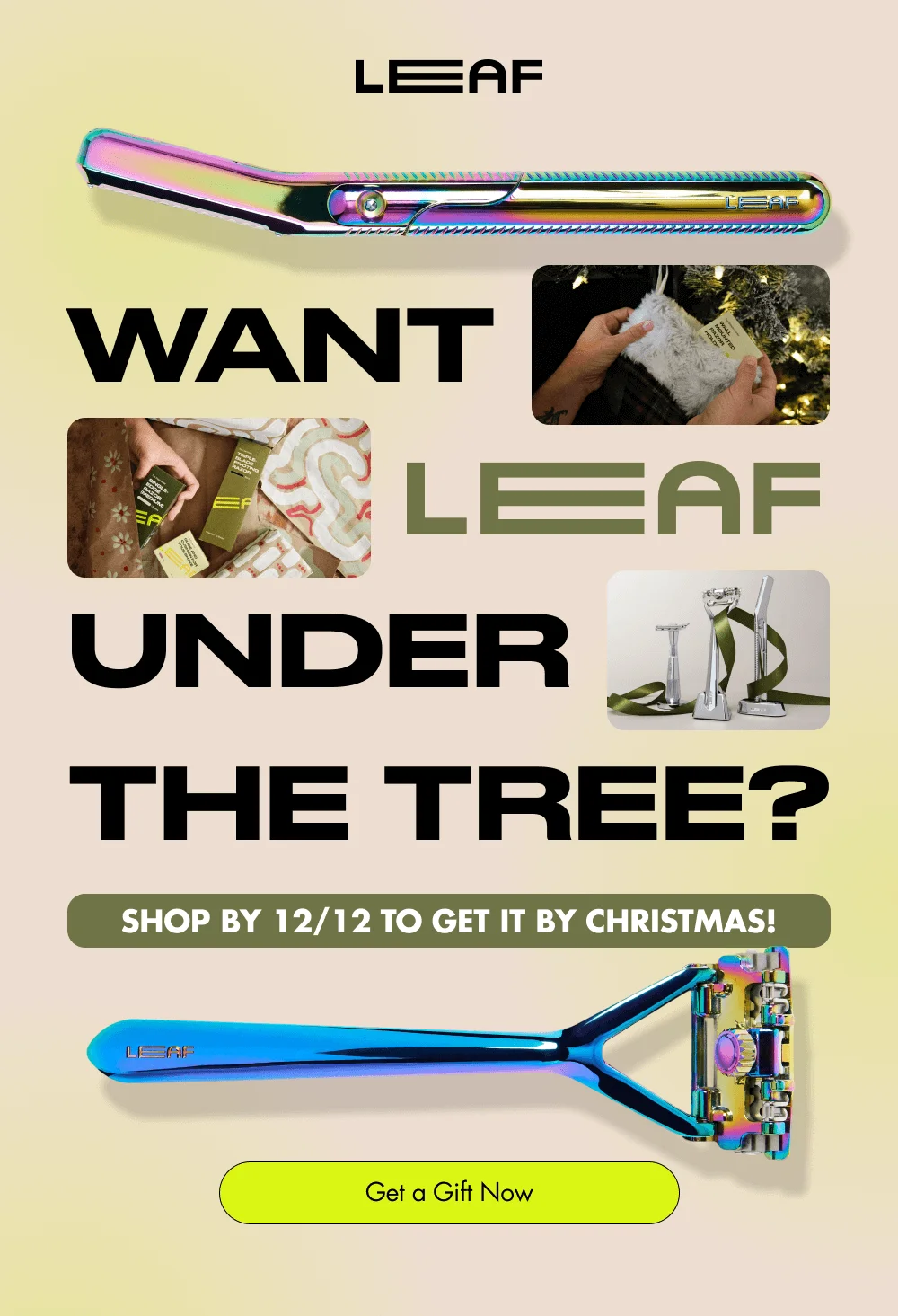 Want Under the Tree? Shop by 12/12 to get it by Christmas! Get a Gift Now