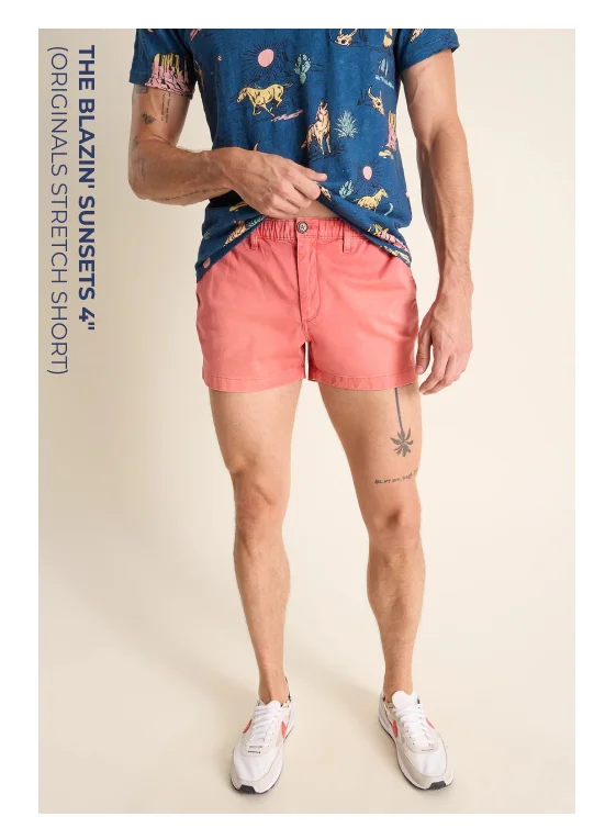 Originals Stretch Short: The Blazin' Sunsets 4"