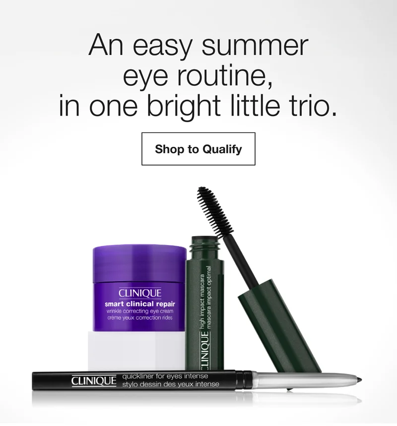 An easy summer eye routine, in one bright little trio. | Shop to Qualify