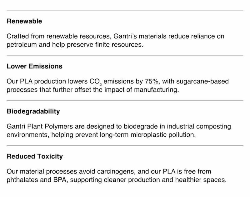 Renewable | Lower Emissions | Biodegradability | Reduced Toxicity