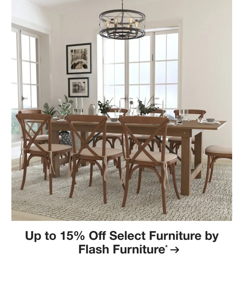 Up to 15% Off Select Furniture by Flash Furniture*