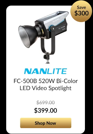 NanLite FC-500B 520W Bi-Color LED Video Spotlight