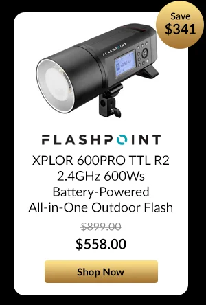 Flashpoint XPLOR 600PRO TTL R2 2.4GHz 600Ws Battery-Powered All-in-One Outdoor Flash