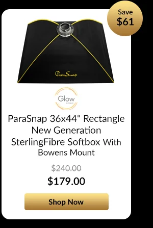 Glow ParaSnap 36x44inches Rectangle New Generation SterlingFibre Softbox With Bowens Mount