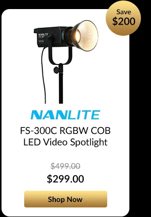 NanLite FS-300C RGBW COB LED Video Spotlight