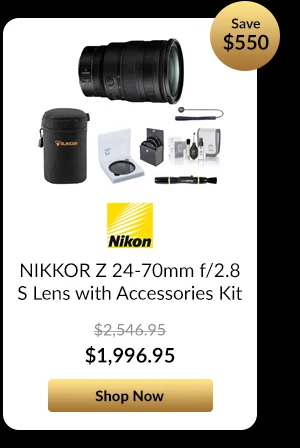 Nikon NIKKOR Z 24-70mm f/2.8 S Lens with Accessories Kit