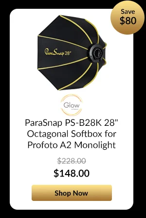 Glow ParaSnap PS-B28K 28inches Octagonal Softbox for Profoto A2 Monolight