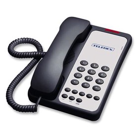 Teledex Opal 1005 Single Line Analog Corded Hotel Telephone, Black