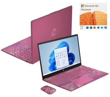 HP 15" Touch Laptop Intel 128GB SSD HP Tech Support and MS365