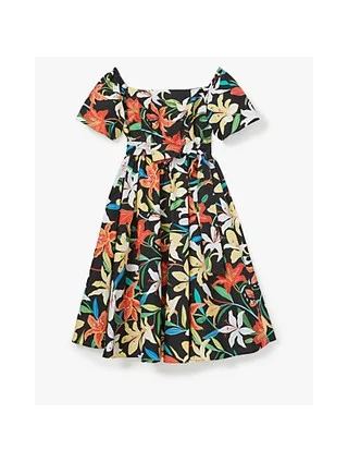 Summer Lilies Off-the-shoulder Dress