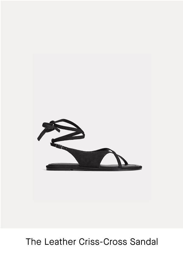 [Image]The Leather Criss-Cross Sandal | Black