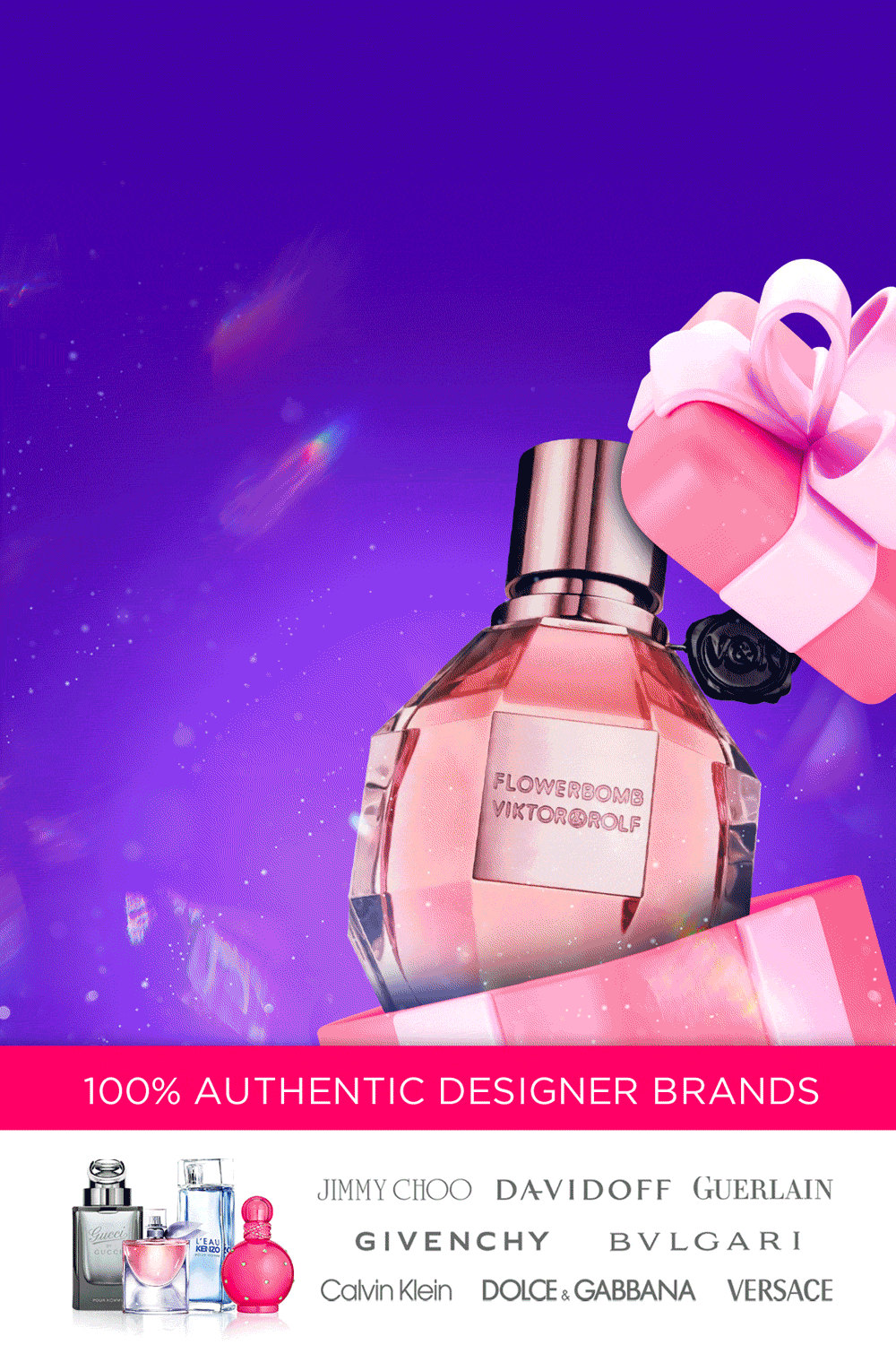 Fragrances explode out of gift boxes to advertise Mother's Day deals