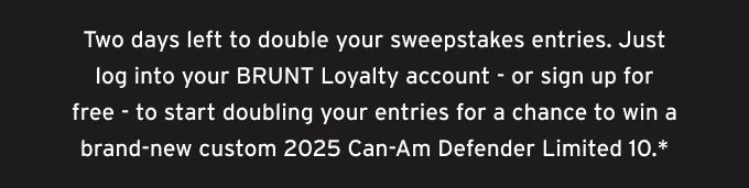 BRUNT UTV Sweepstakes