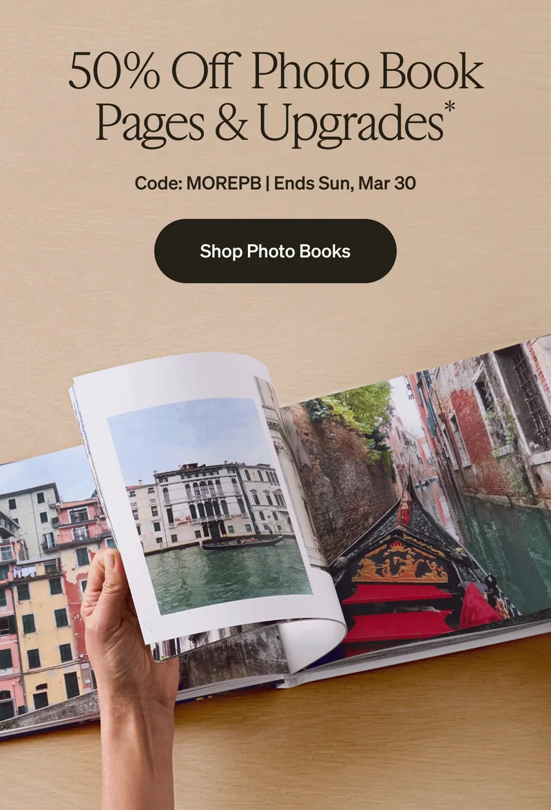40% Off Photo Book Pages & Upgrades, Up to 50% Off Almost Everything + Free Shipping on Orders $19+