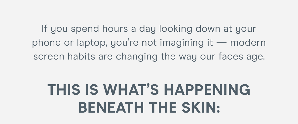 If you spend hours a day looking down at your phone or laptop, you’re not imagining it — modern screen habits are changing the way our faces age. This is what’s happening beneath the skin: