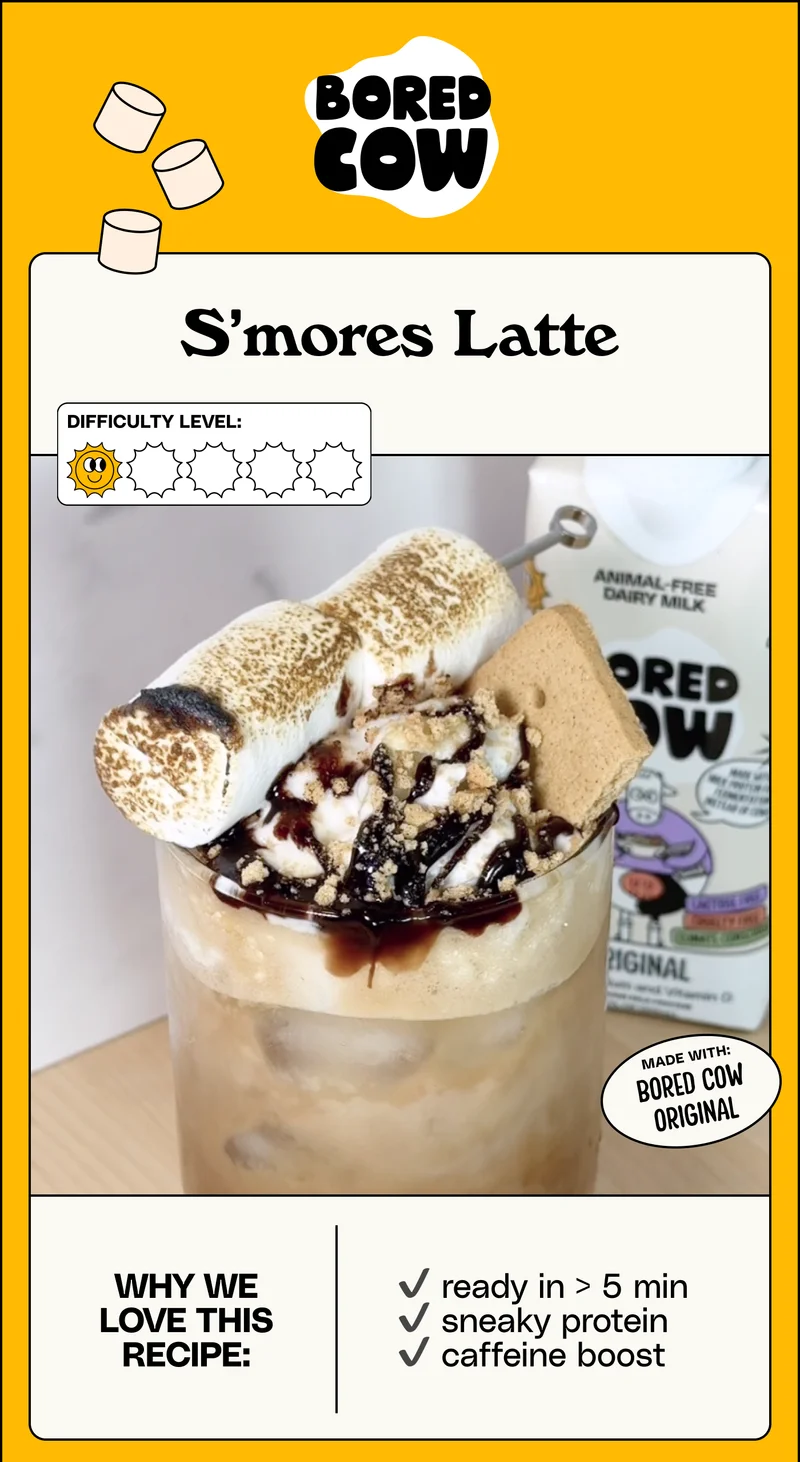 S’mores Latte Why we love this recipe: ✔️ ready in > 5 min ✔️ sneaky protein ✔️ caffeine boost