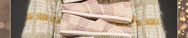 Alpargata Pink Plaid Tweed