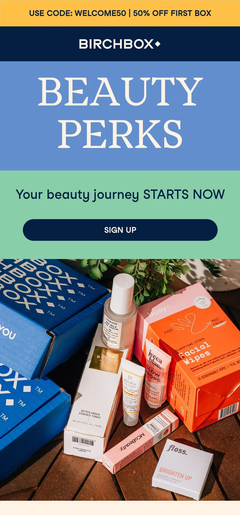Beauty perks - 50% off!