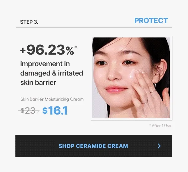 Moisturize your skin barrier, from top to toe!