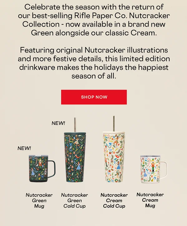 Shop New Nutcracker drinkware collection
