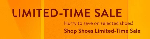 Limited-time sale on selected shoes.