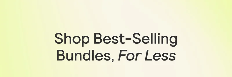 Headline text: ‘Shop Best-Selling Bundles, For Less.’