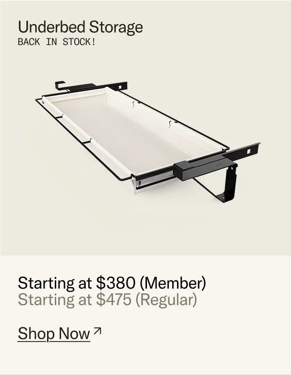 Back in stock! Underbed Storage. Shop Now