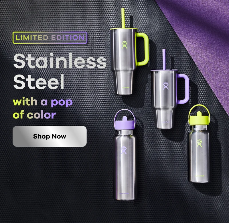 Limited Edition. Stainless Steel with a pop of color. | Shop Now