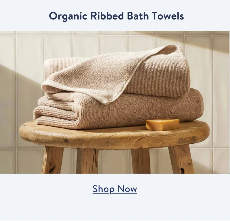 Organic Ribbed Bath Towels
