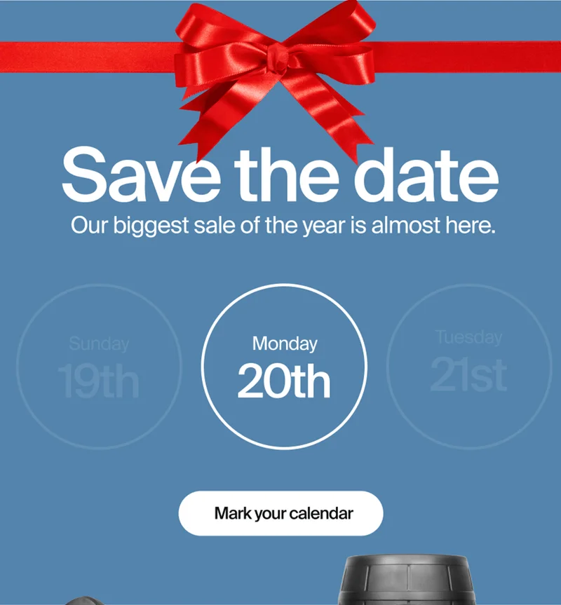 Save the date for Black Friday sales