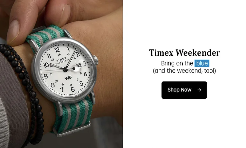 Timex Weekender | Bring on the blue (and the weekend, too!) | Shop Now
