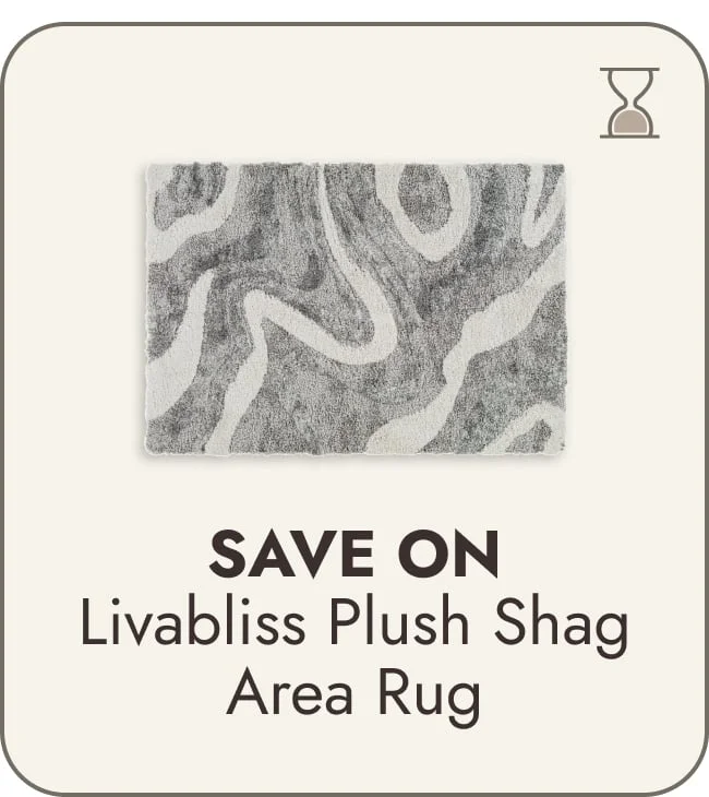 Livabliss Corinne Modern Swirl Plush Shag Area Rug