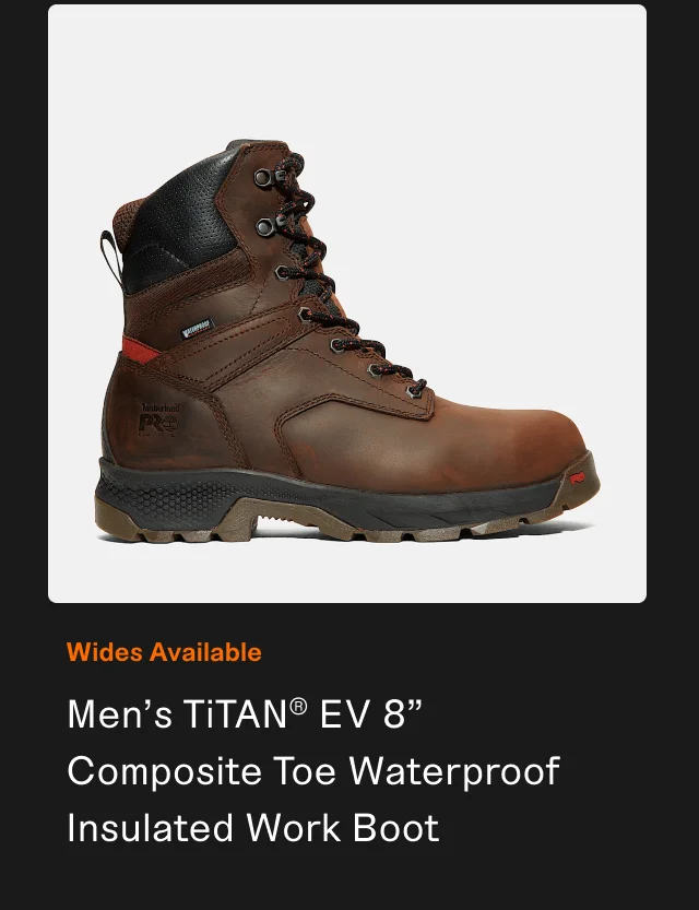Men's Titan EV 8 Inch Composite Toe Waterproof Insulated Work Boot