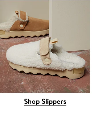 Fuzzy slipper clogs.