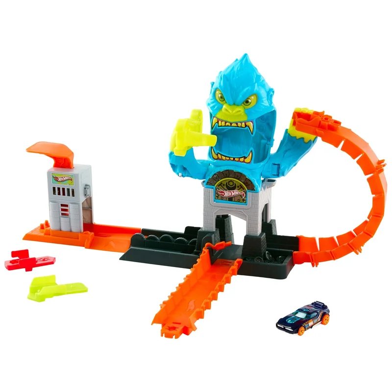 Image of Hot Wheels City Gorilla Slam Attack Playset & Toy Car