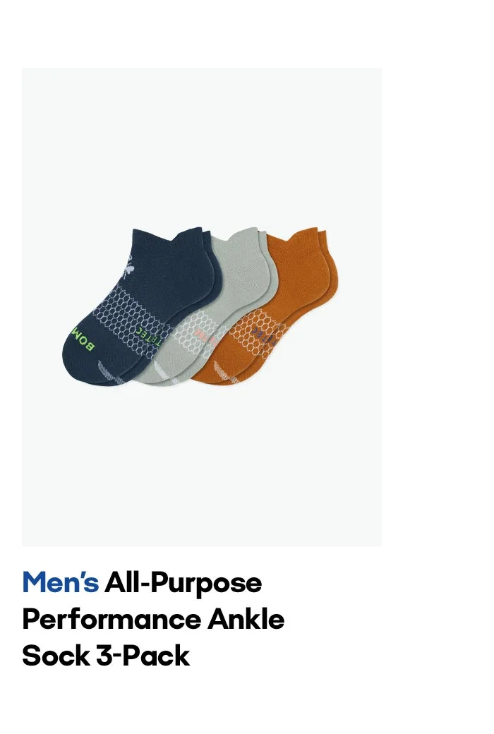 Men's All-Purpose Performance Ankle Sock 3-Pack