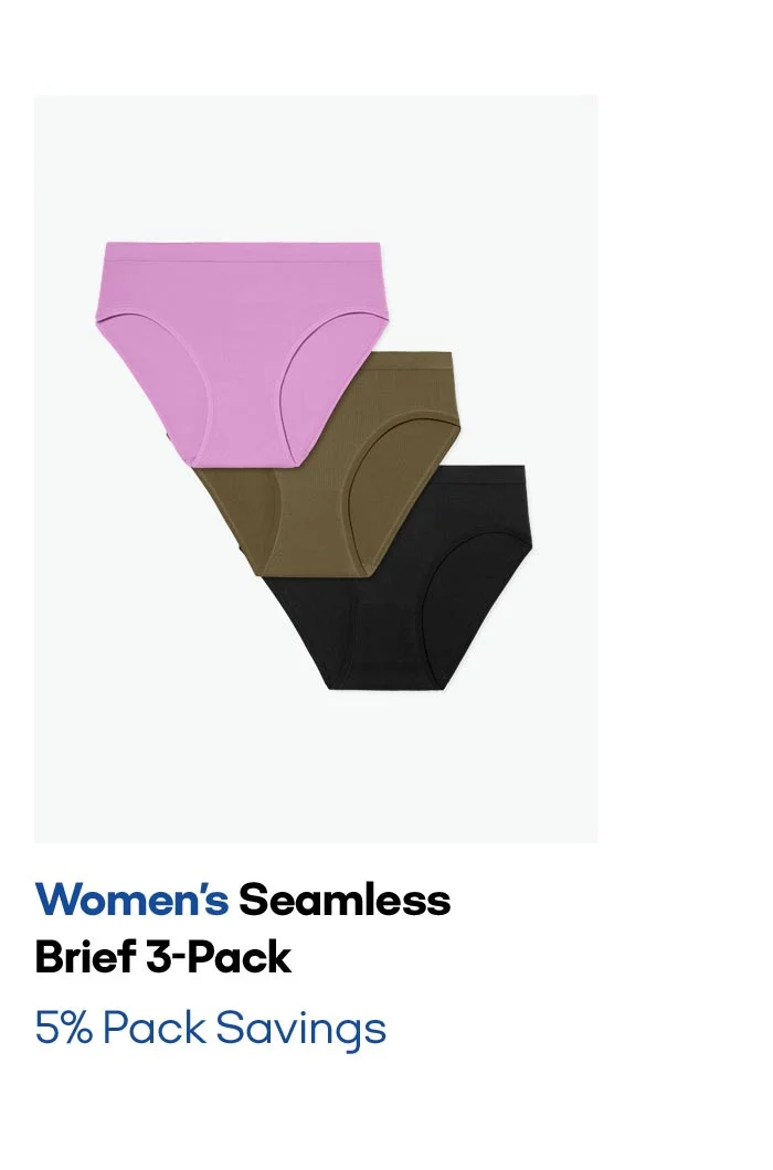Women's Seamless Brief 3-Pack 5% Pack Savings
