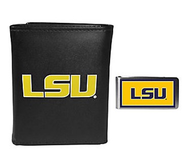 Siskiyou Sports College NCAA Leather Tri-fold & Money Clip