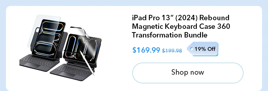 iPad Pro 13ʺ (2024) Rebound Magnetic Keyboard Case 360 Transformation Bundle - US Layout