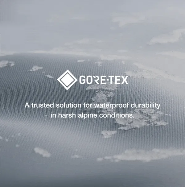 GORE-TEX. A trusted solution for waterproof durability in harsh alpine conditions.
