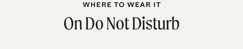 Where to Wear It